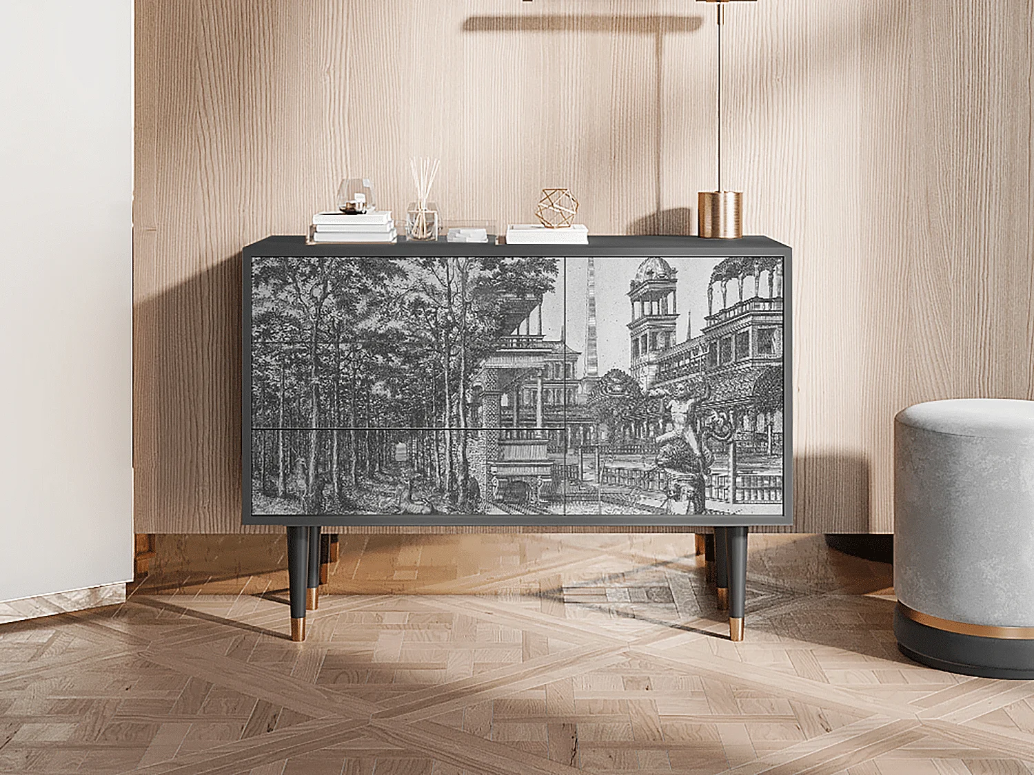 Credenza - 115х84х41 cm - S3 - View of the Piazza, Antracite