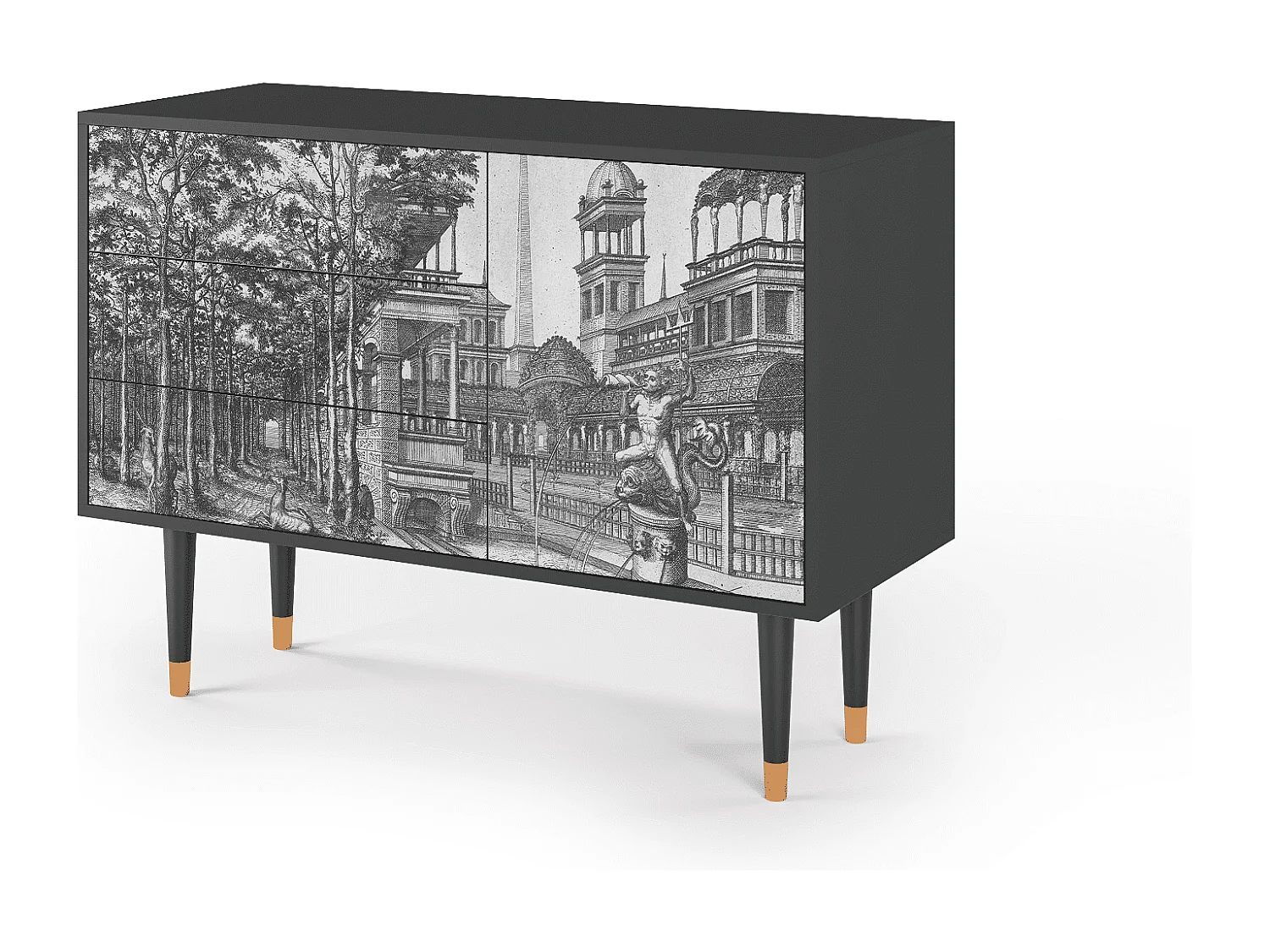 Credenza - 115х84х41 cm - S3 - View of the Piazza, Antracite