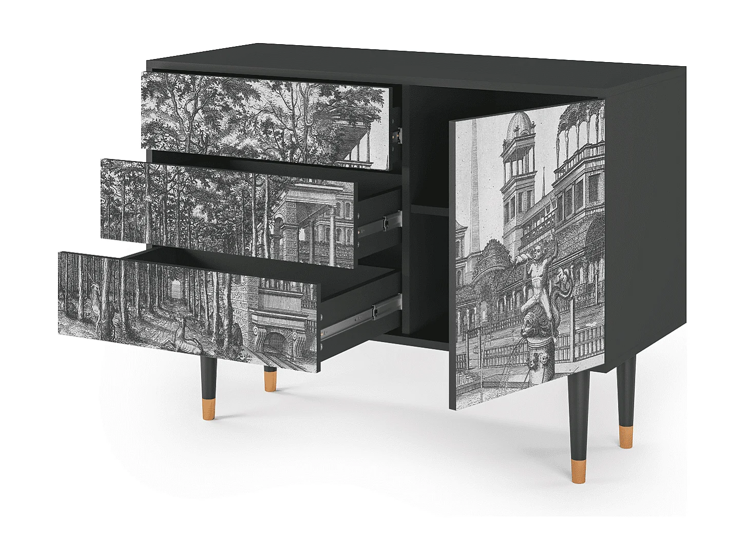 Credenza - 115х84х41 cm - S3 - View of the Piazza, Antracite