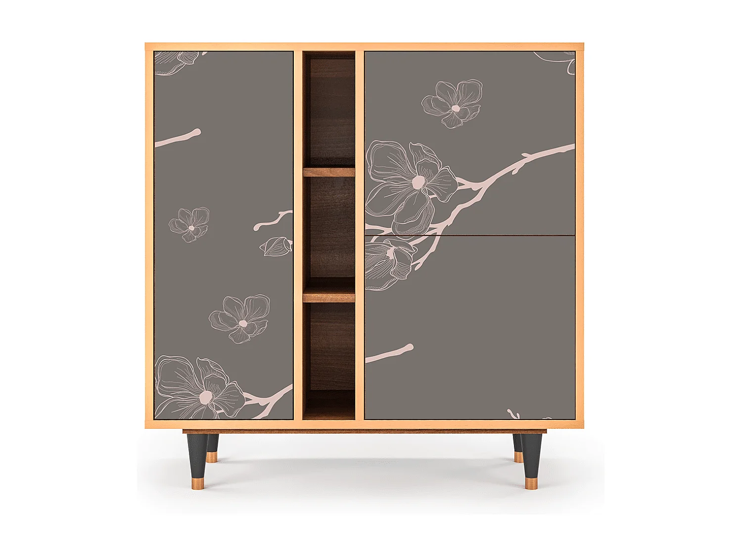 Kredens - 94х96х41 cm - BS5 - Cherry Blossom, Orzech