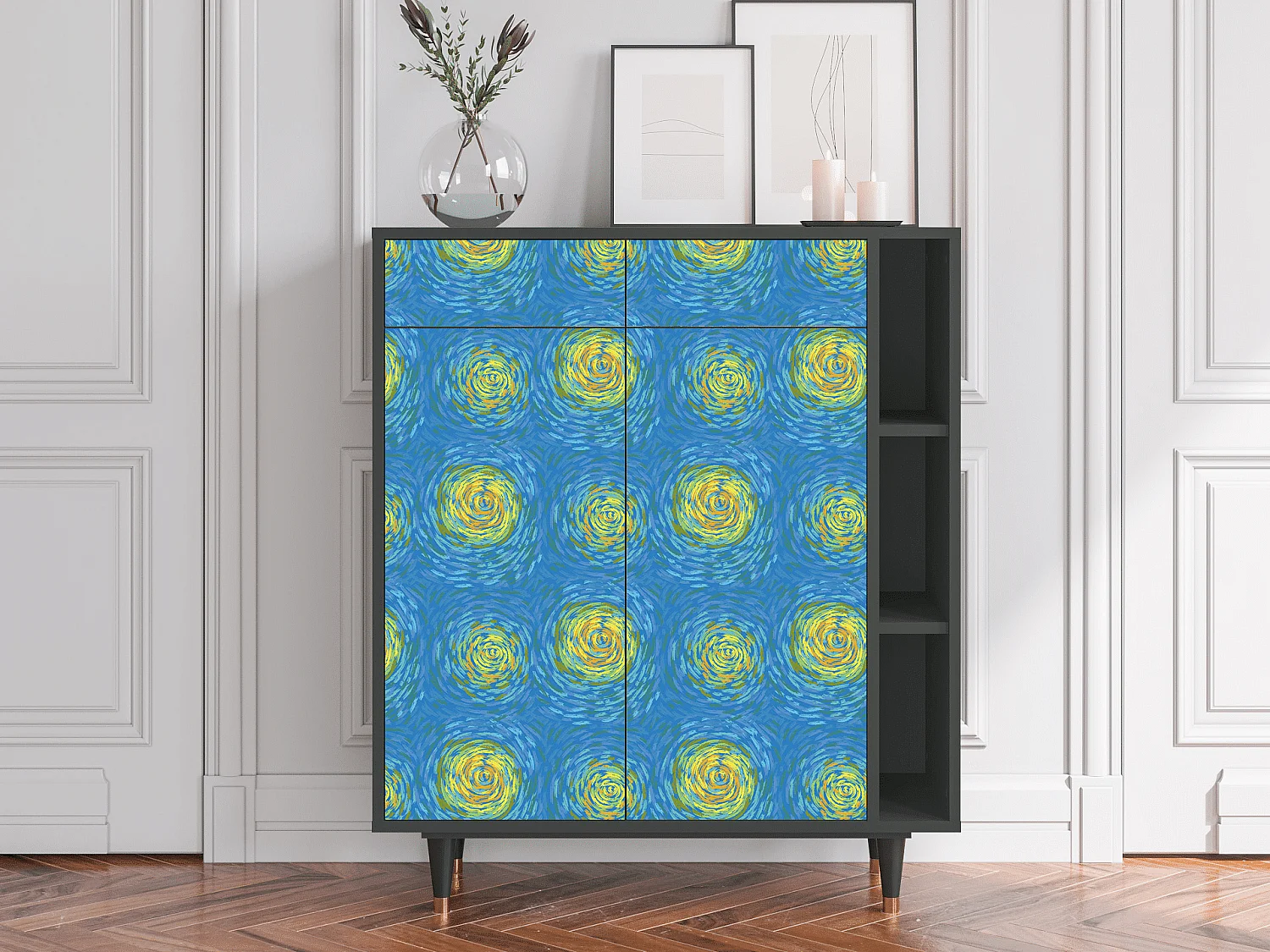 Credenza - 96х110х41 cm - BS6 - Van Gogh Lights, Antracite