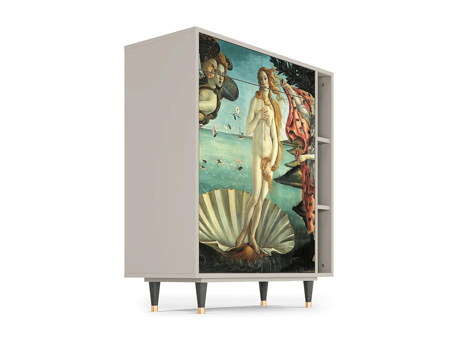 Kredens - 96х110х41 cm - BS6 - The Birth of Venus, Piaskowy
