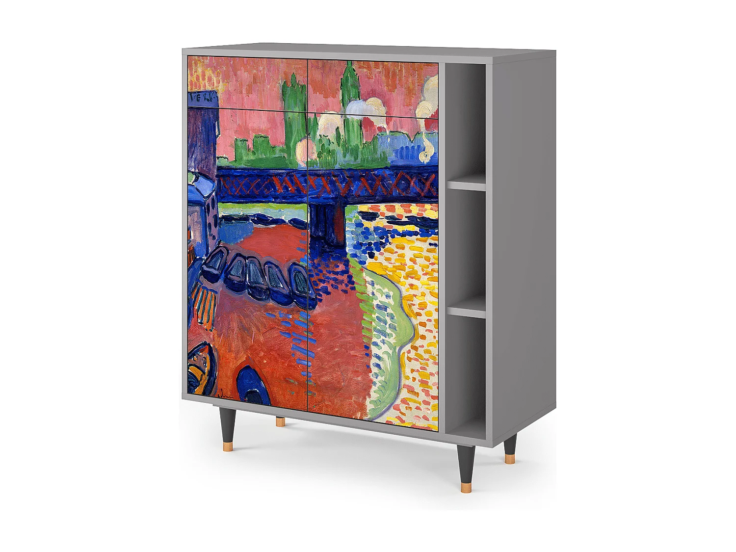 Credenza - 96х110х41 cm - BS6 - Charing Cross Bridge, Grigio