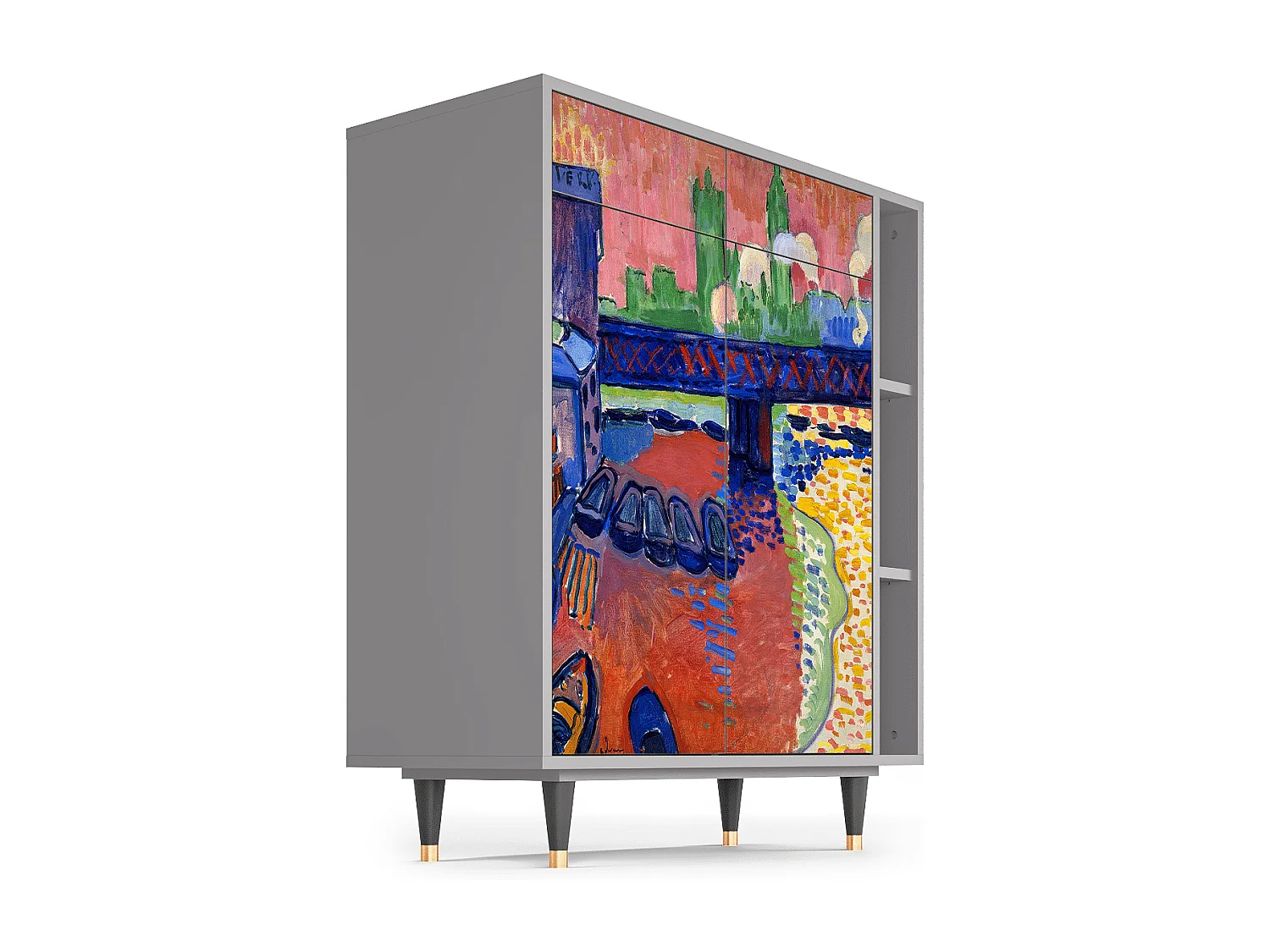 Credenza - 96х110х41 cm - BS6 - Charing Cross Bridge, Grigio