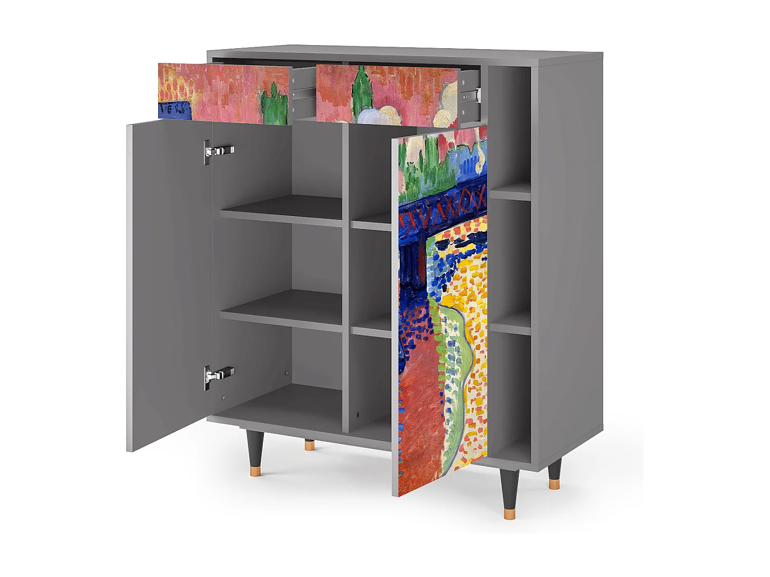 Credenza - 96х110х41 cm - BS6 - Charing Cross Bridge, Grigio