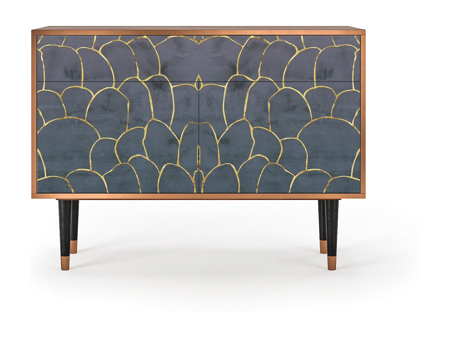 Credenza - 115x85x48 cm - BS4 - Blue Lagoon, Noce