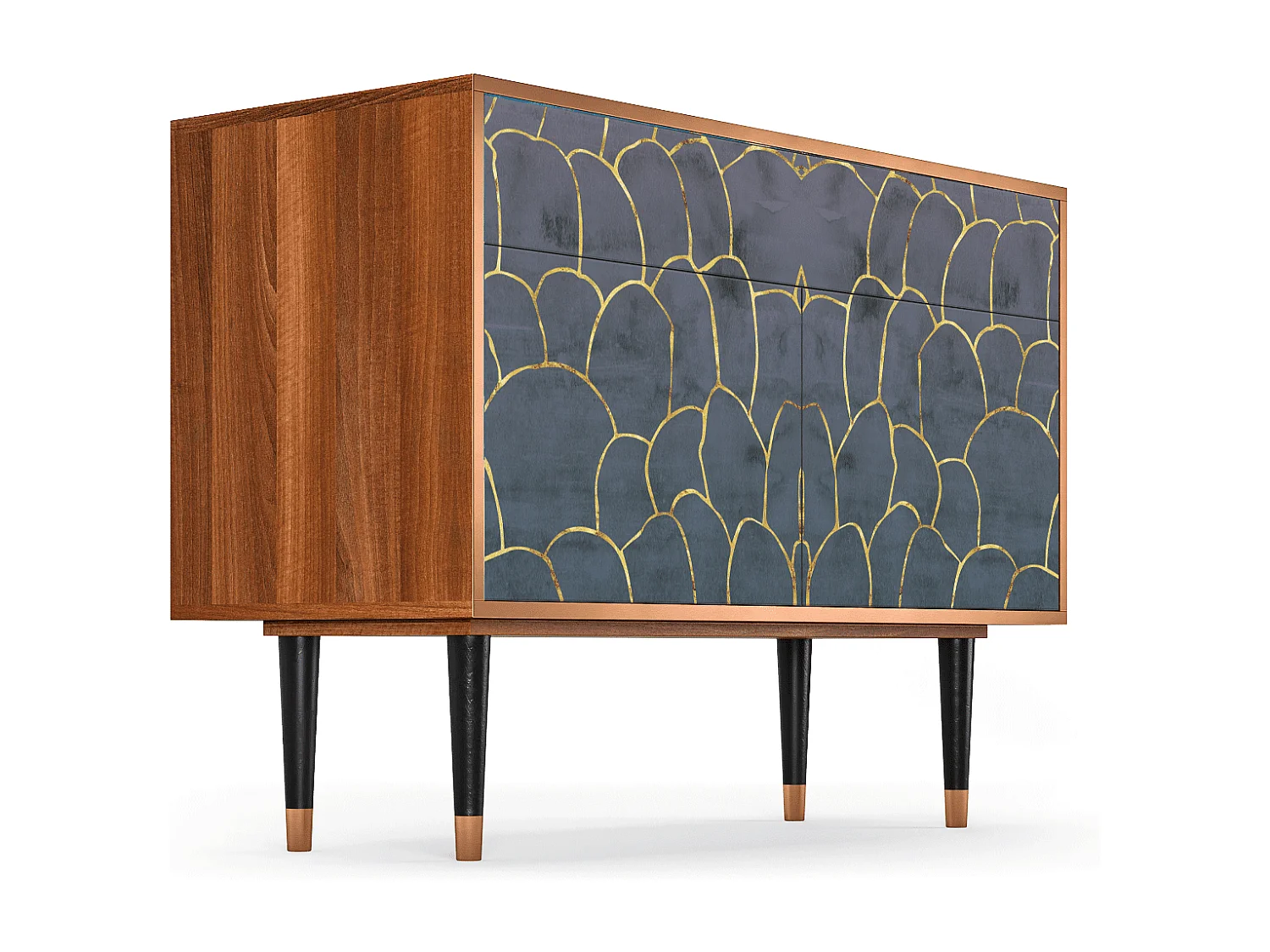 Buffet - 115x85x48 cm - BS4 - Blue Lagoon, Noyer