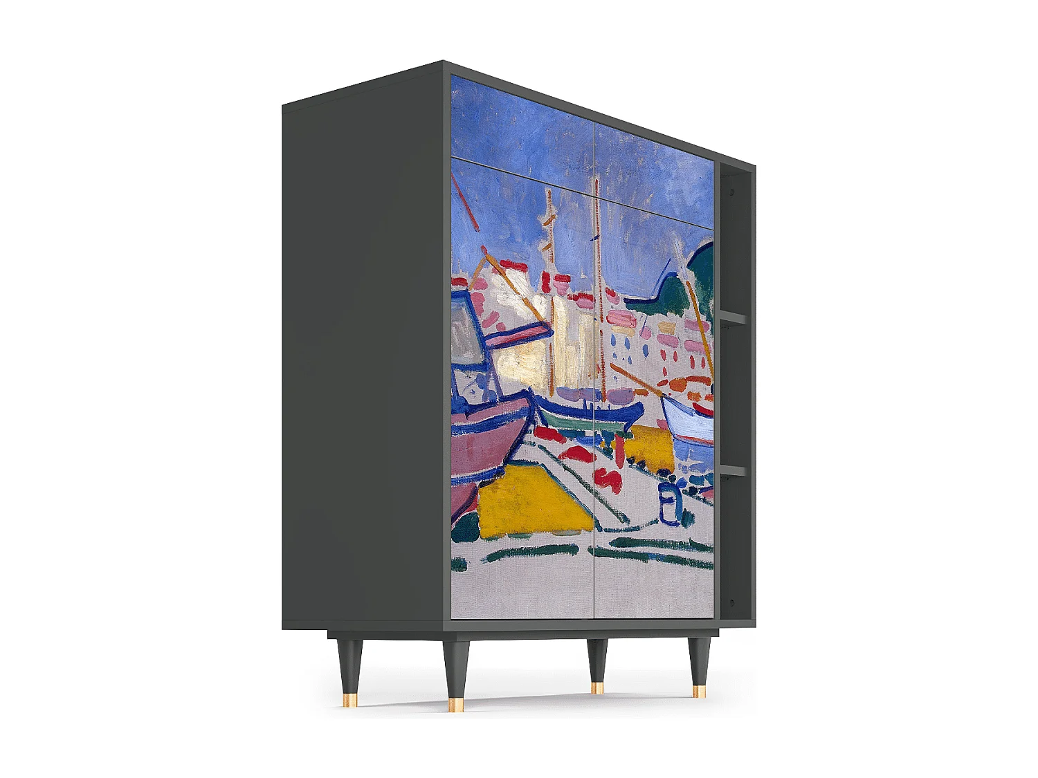 Buffet - 96х110х41 cm - BS6 - The Port of Collioure , Anthracite