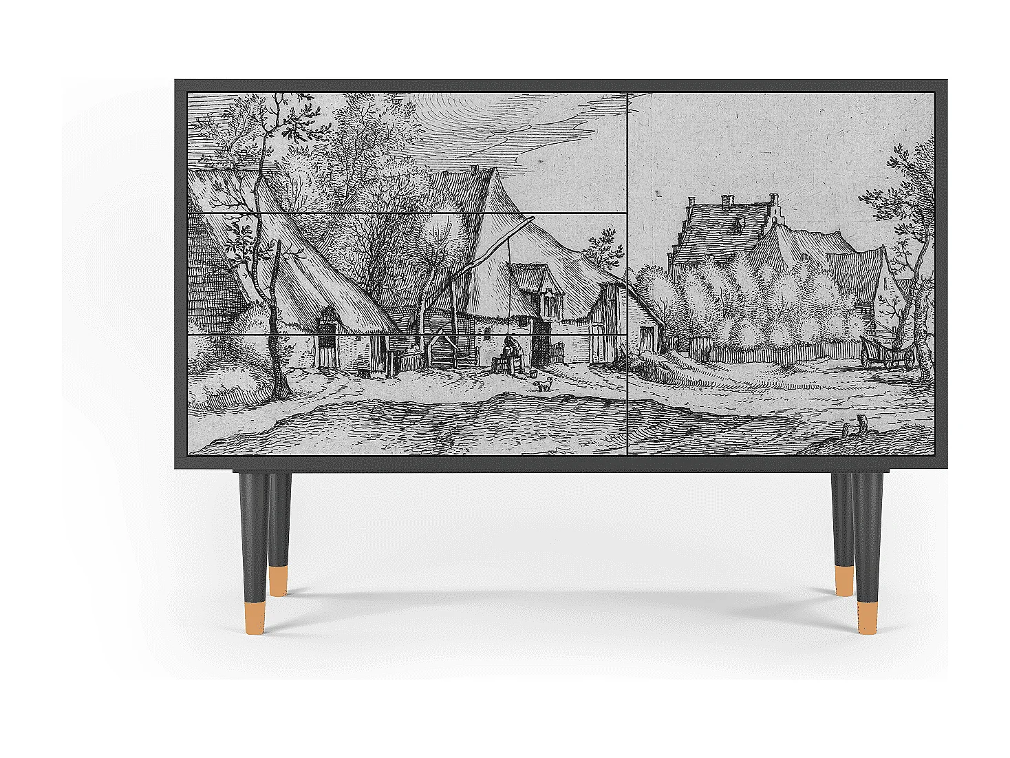 Credenza - 115х84х41 cm - S3 - Farms in a Village, Antracite