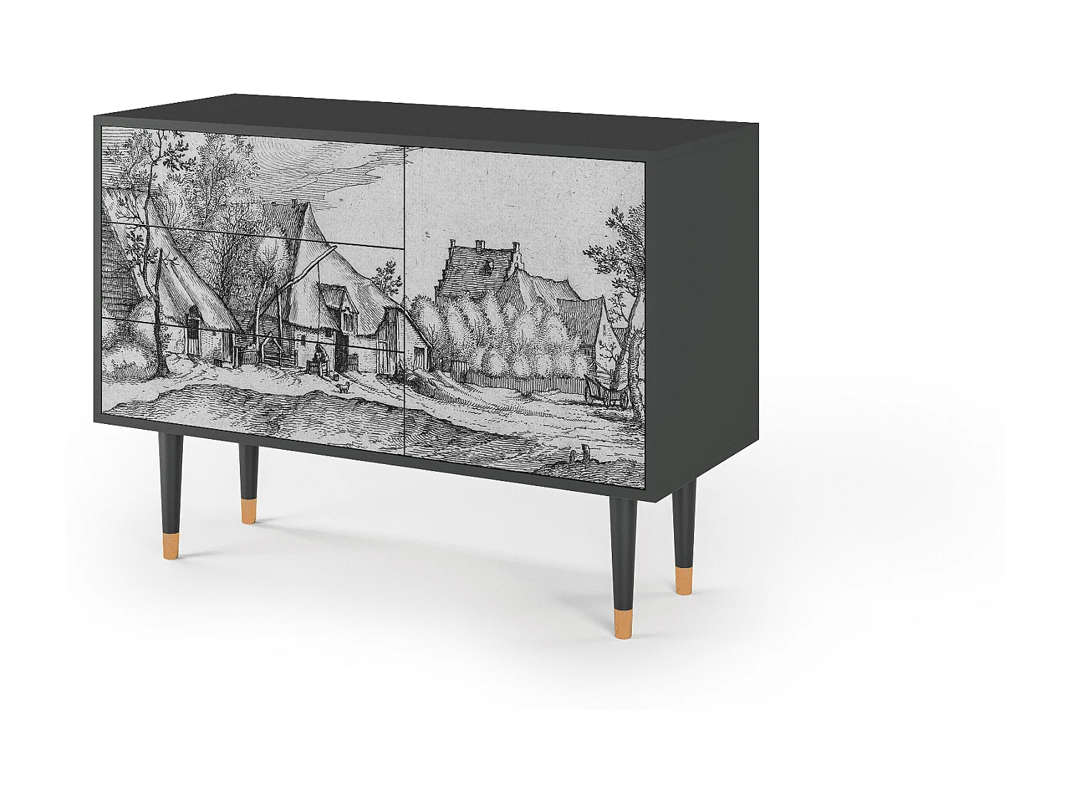Credenza - 115х84х41 cm - S3 - Farms in a Village, Antracite