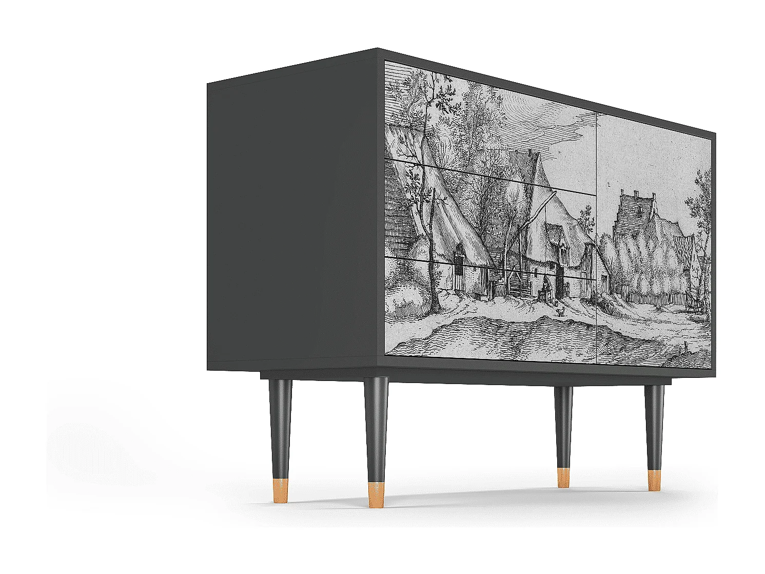 Credenza - 115х84х41 cm - S3 - Farms in a Village, Antracite