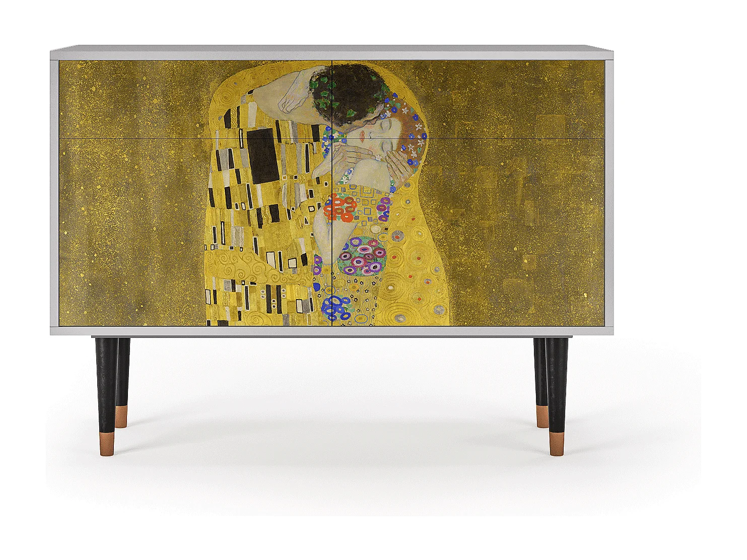 Kredens - 115x85x48 cm - BS4 - The Kiss by Klimt , Szary