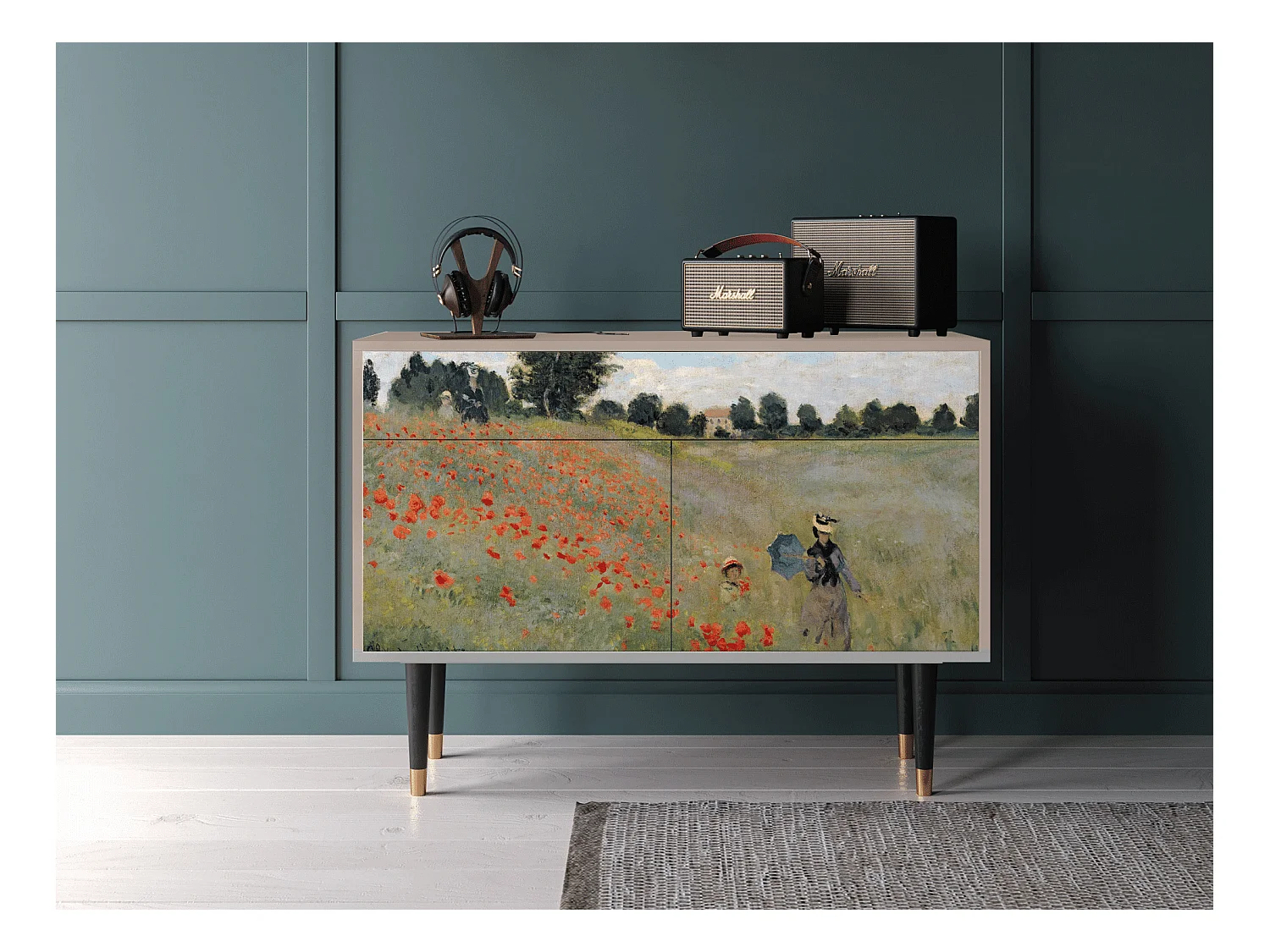 Buffet - 115x85x48 cm - BS4 - The Poppy Field   , Latte
