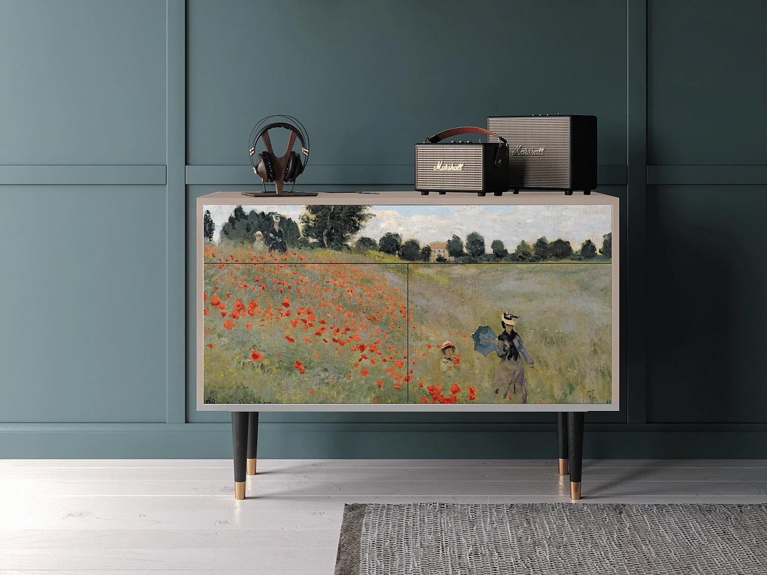 Buffet - 115x85x48 cm - BS4 - The Poppy Field   , Latte
