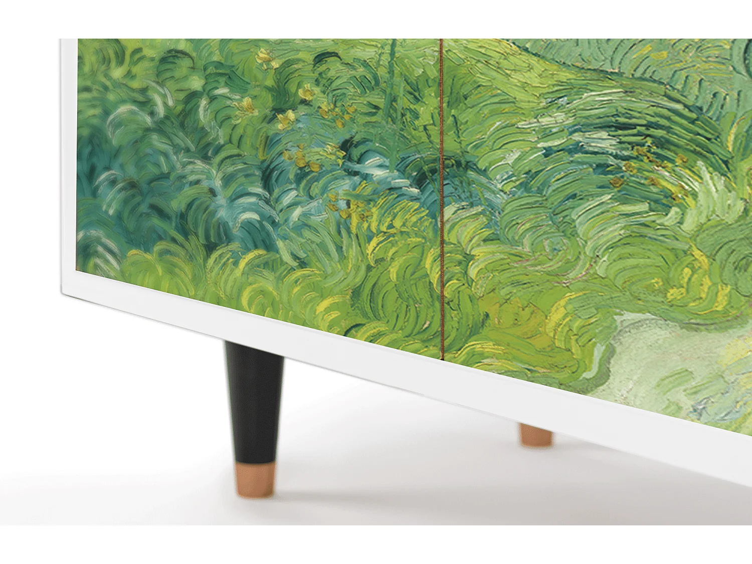 Kredens - 94x96x48 cm - BS3 - Green Wheat Fields, Biały