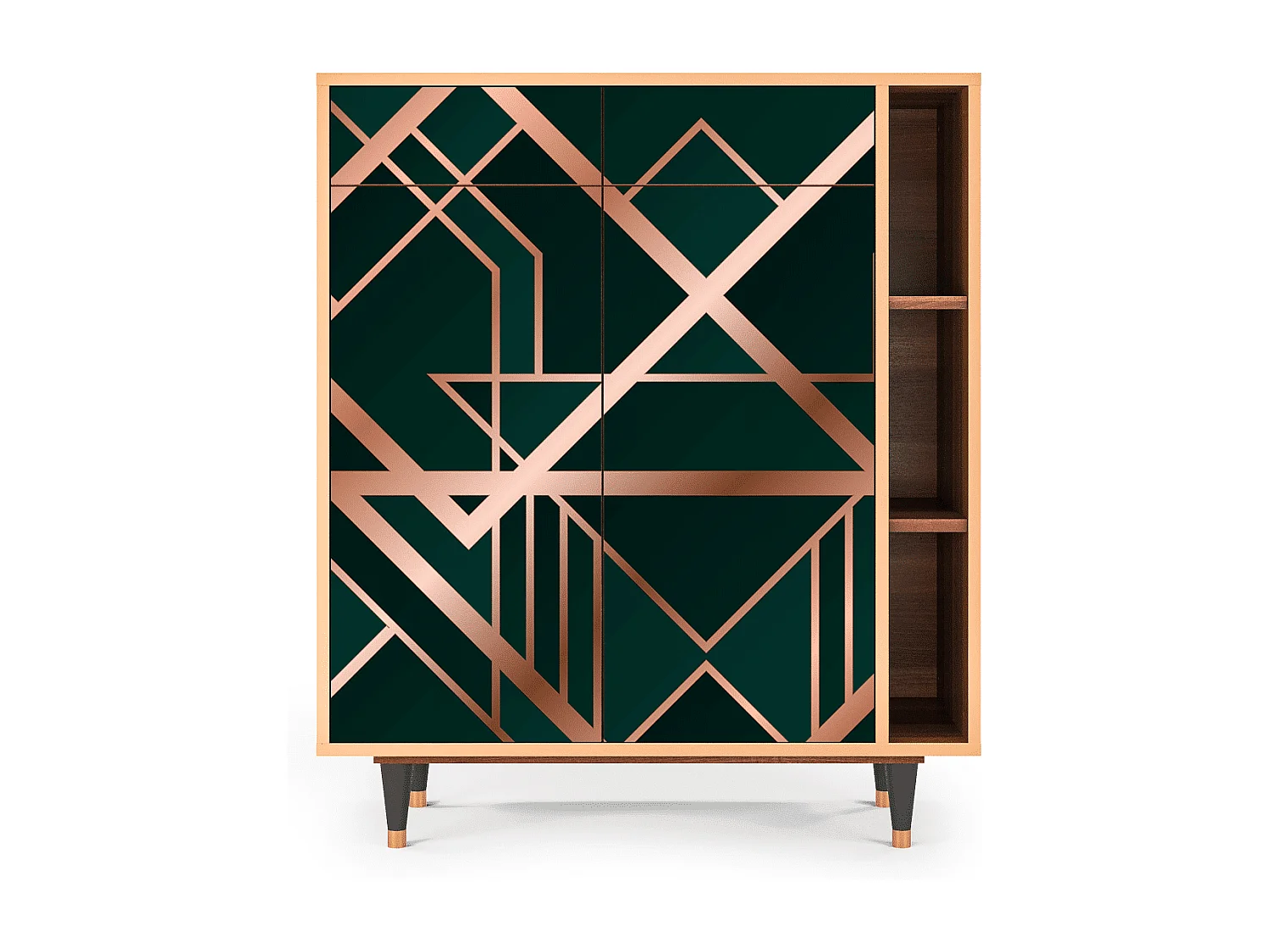 Kredens - 96х110х41 cm - BS6 - Emerald Gatsby, Orzech