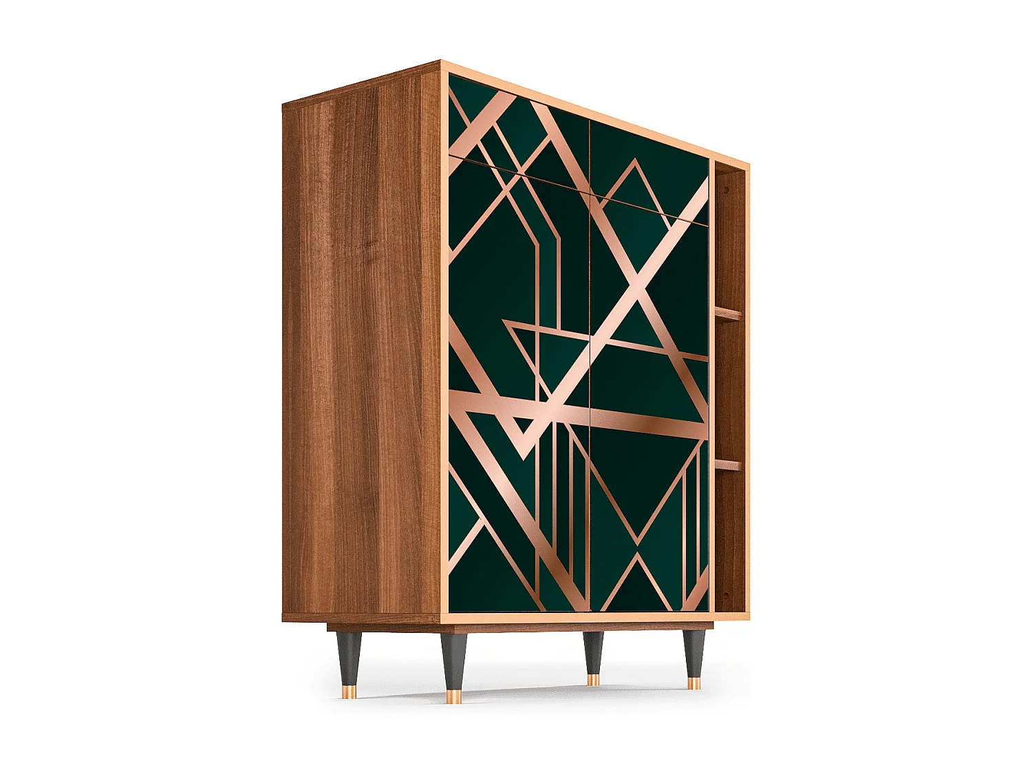 Kredens - 96х110х41 cm - BS6 - Emerald Gatsby, Orzech