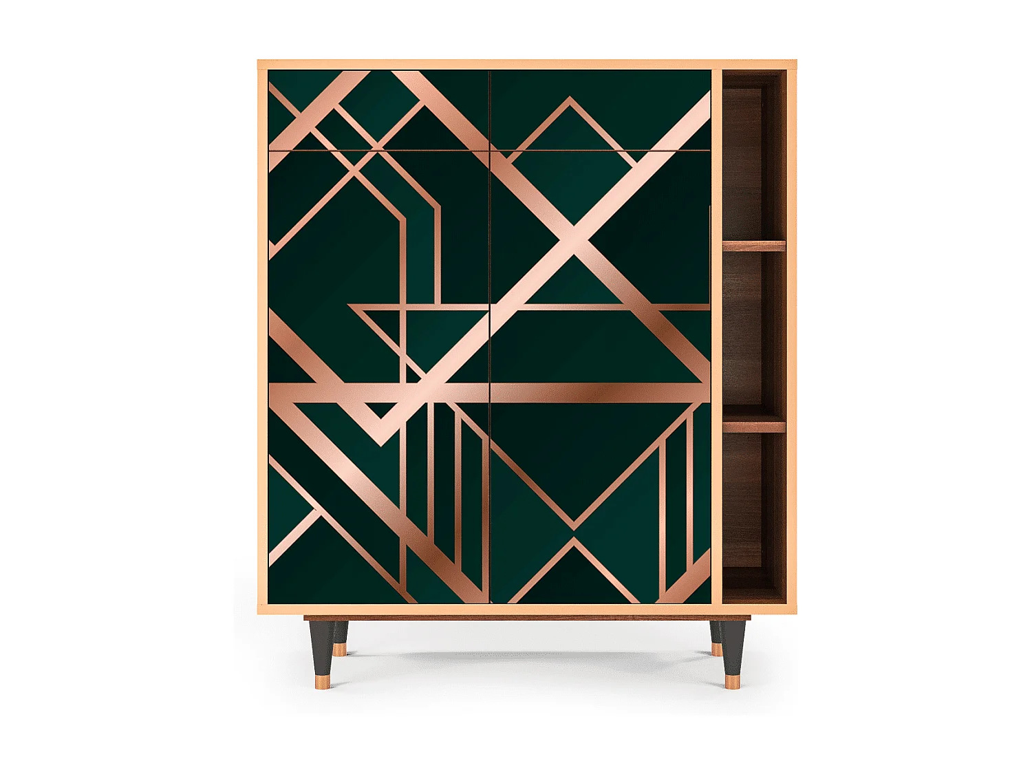 Kredens - 96х110х41 cm - BS6 - Emerald Gatsby, Orzech