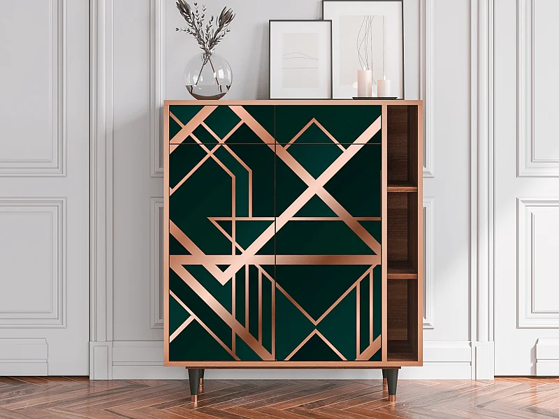 Kredens - 96х110х41 cm - BS6 - Emerald Gatsby, Orzech