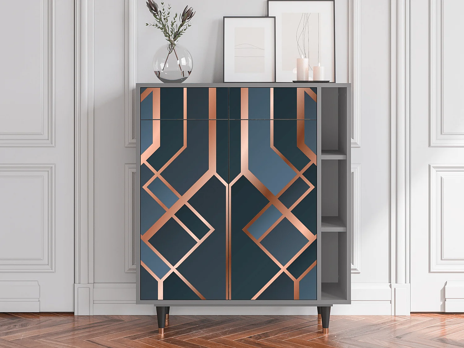 Credenza - 96х110х41 cm - BS6 - Ashy 1920', Grigio