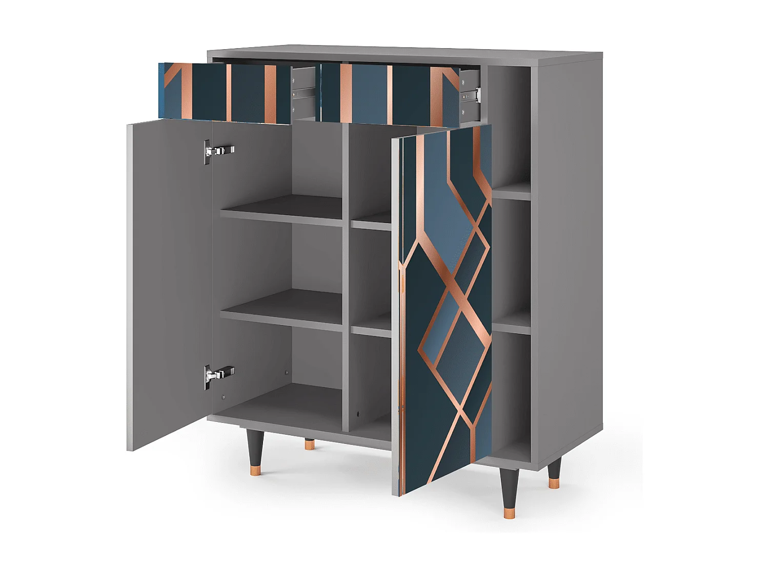 Credenza - 96х110х41 cm - BS6 - Ashy 1920', Grigio