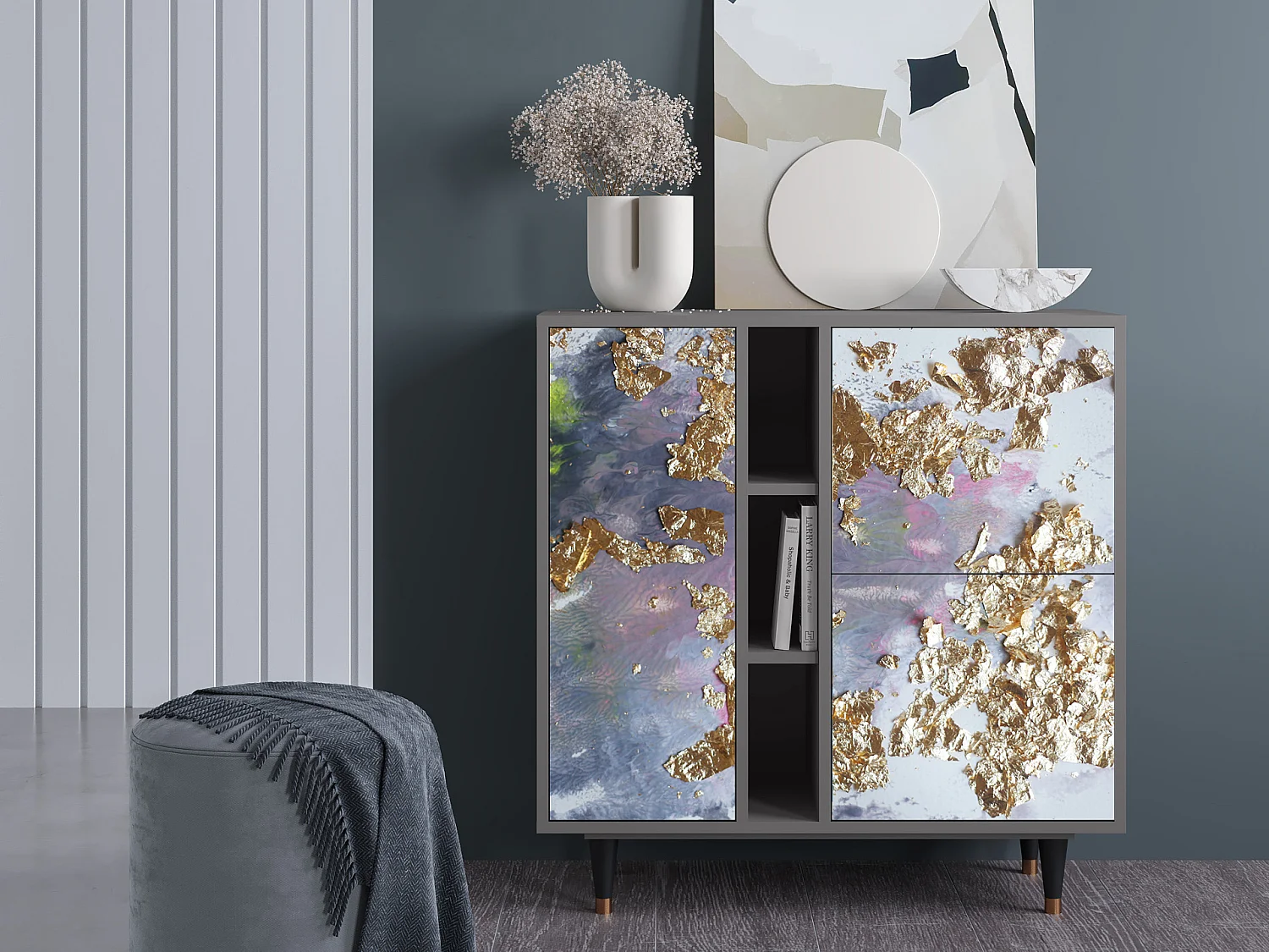 Aparador - 94х96х41 cm - BS5 - Planet Earth, Cinza