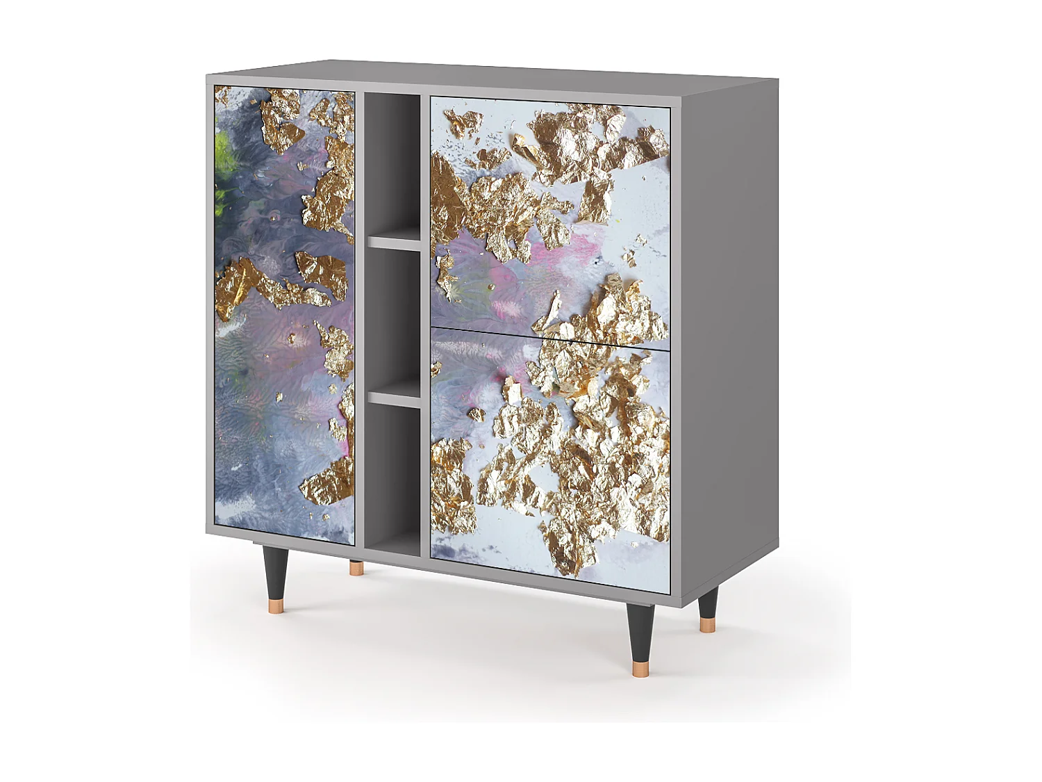 Kredens - 94х96х41 cm - BS5 - Planet Earth, Szary