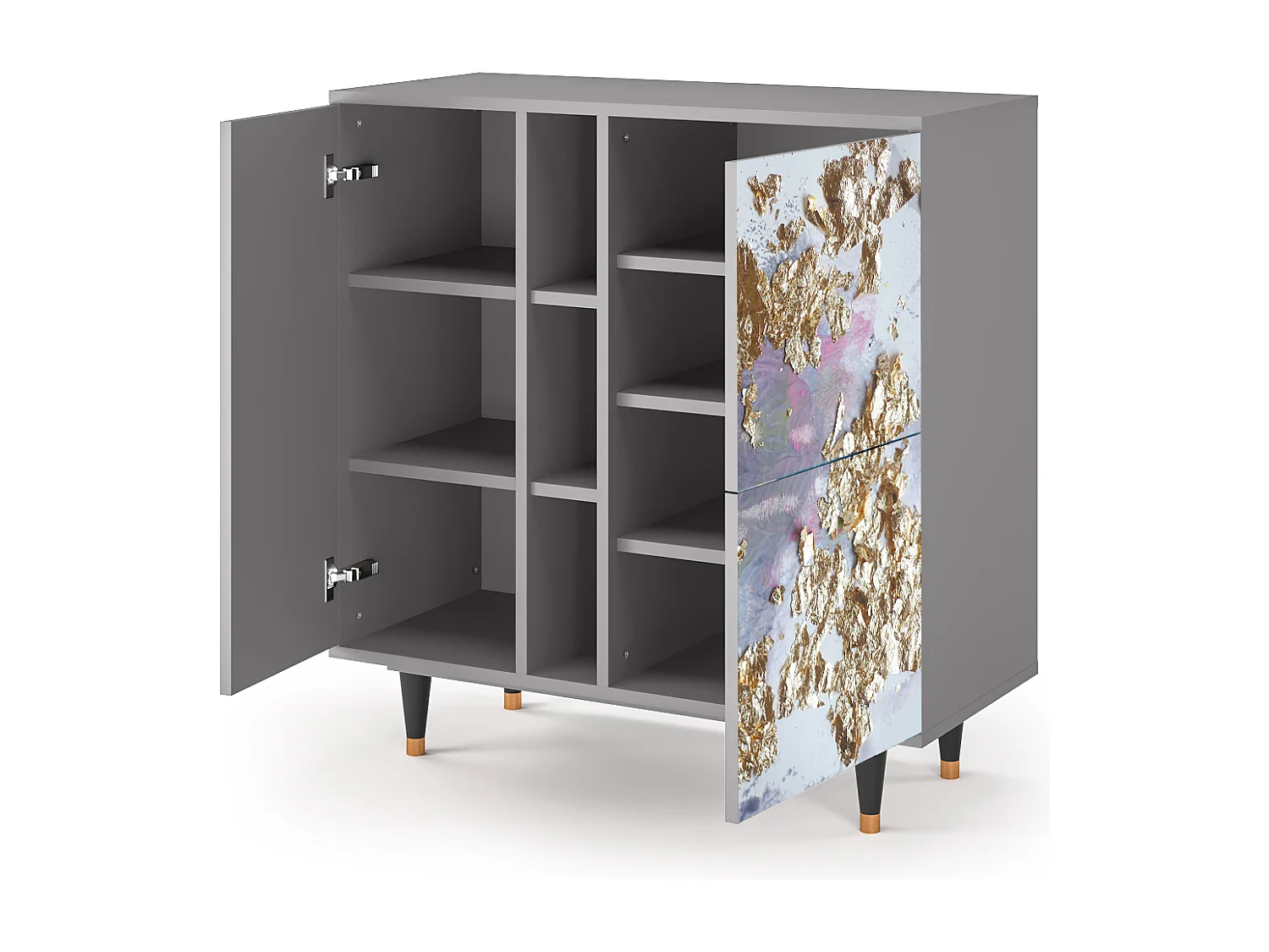 Kredens - 94х96х41 cm - BS5 - Planet Earth, Szary