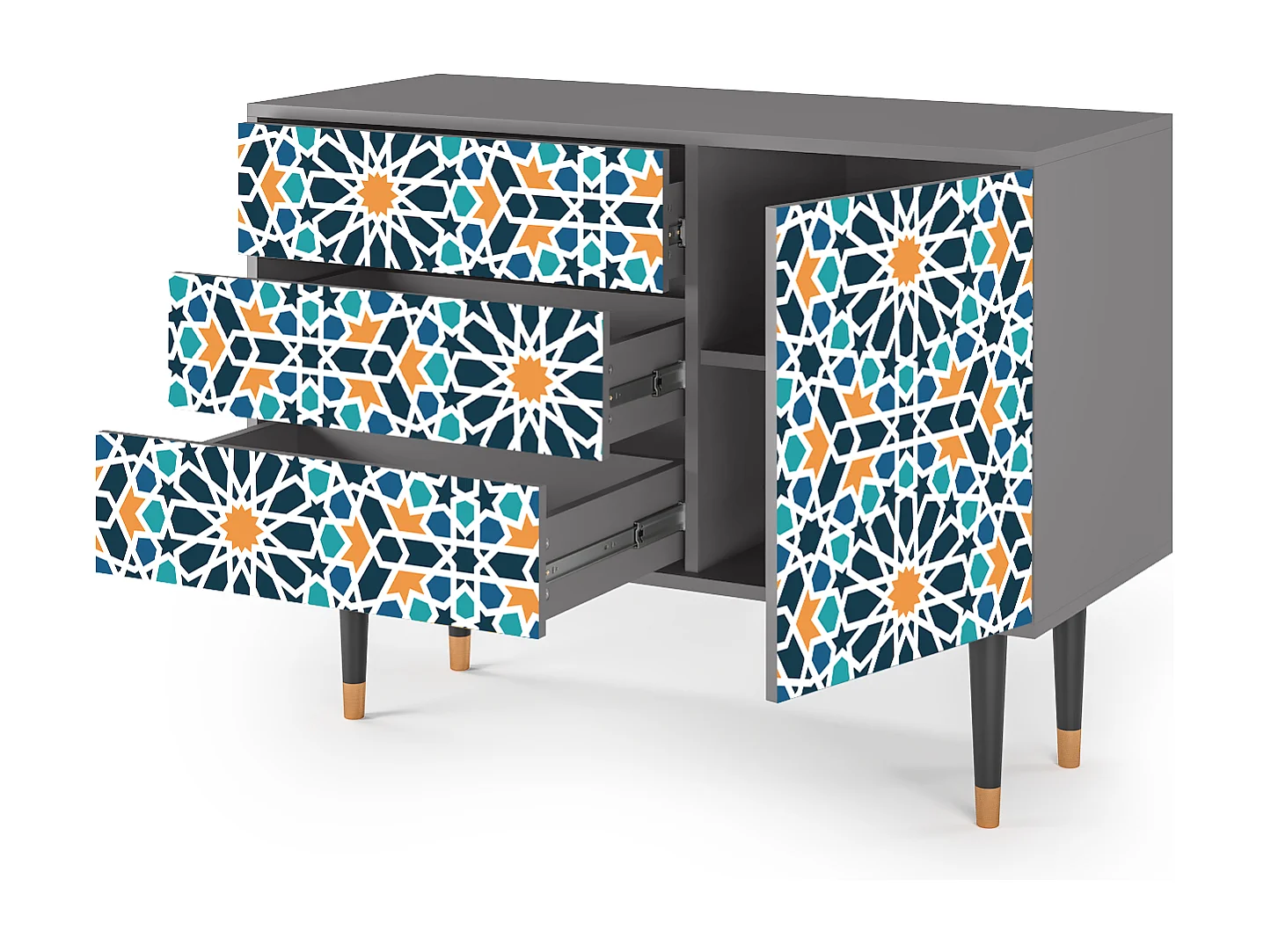 Credenza - 115х84х41 cm - S3 - Kaleidoscope, Grigio