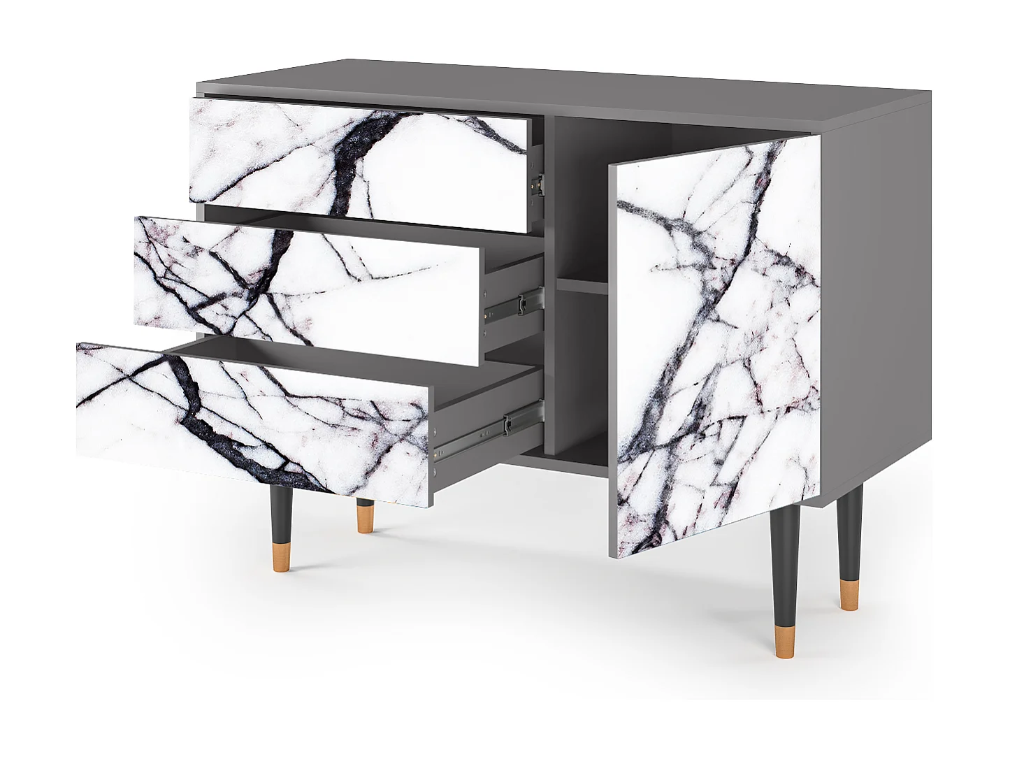 Buffet - 115х84х41 cm - S3 - Raven Marble, Gris