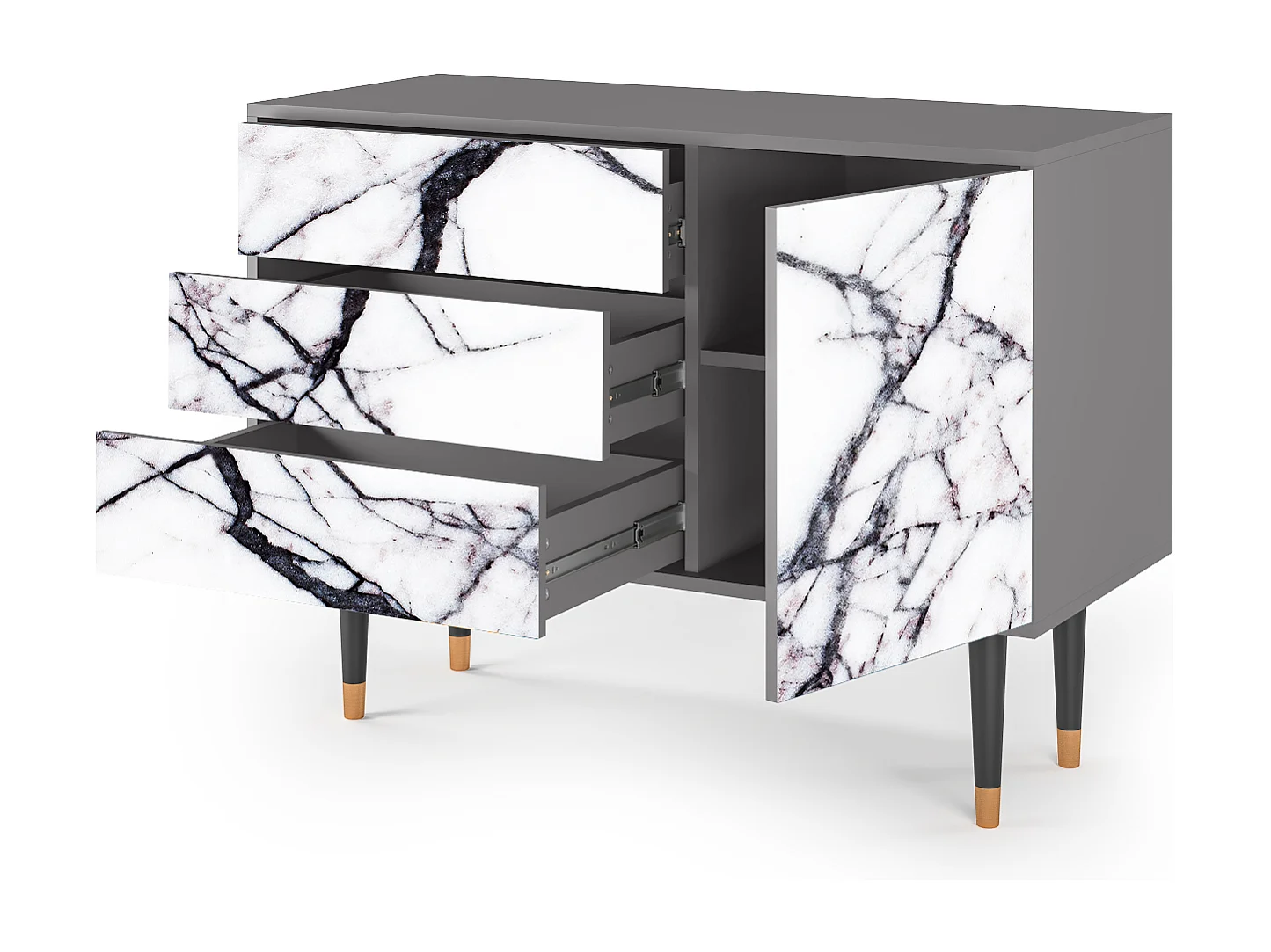 Buffet - 115х84х41 cm - S3 - Raven Marble, Gris
