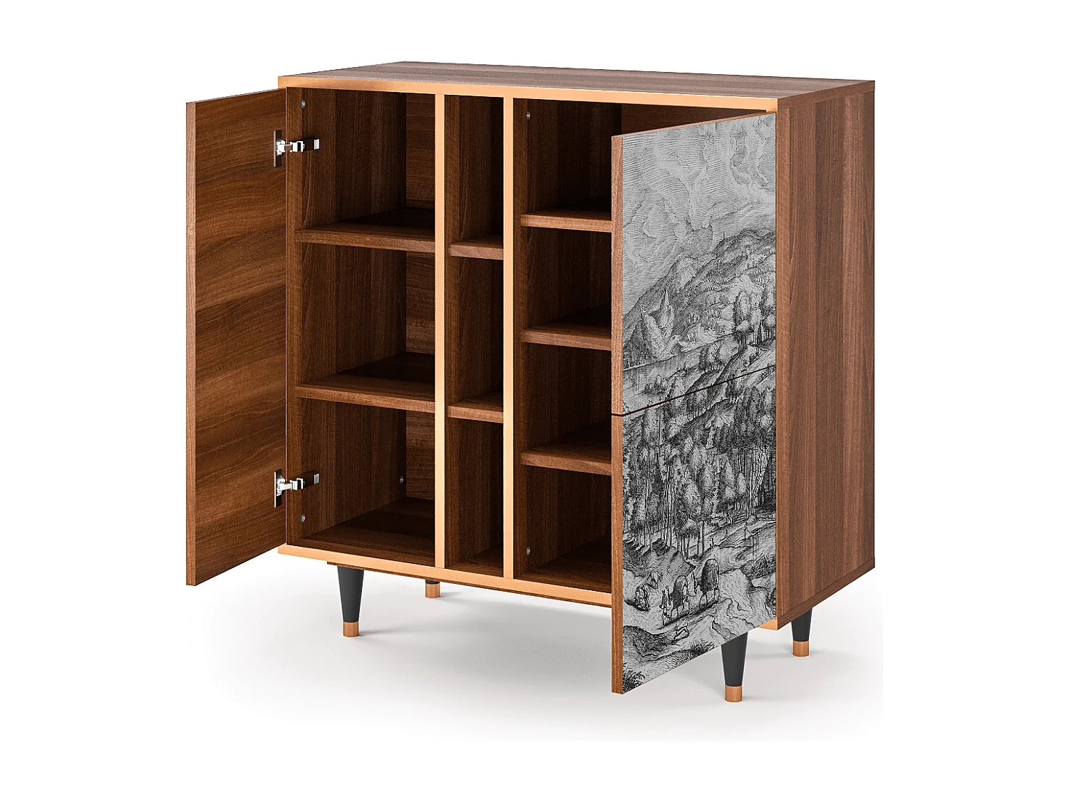 Buffet - 94х96х41 cm - BS5 - Rusticorum, Noyer