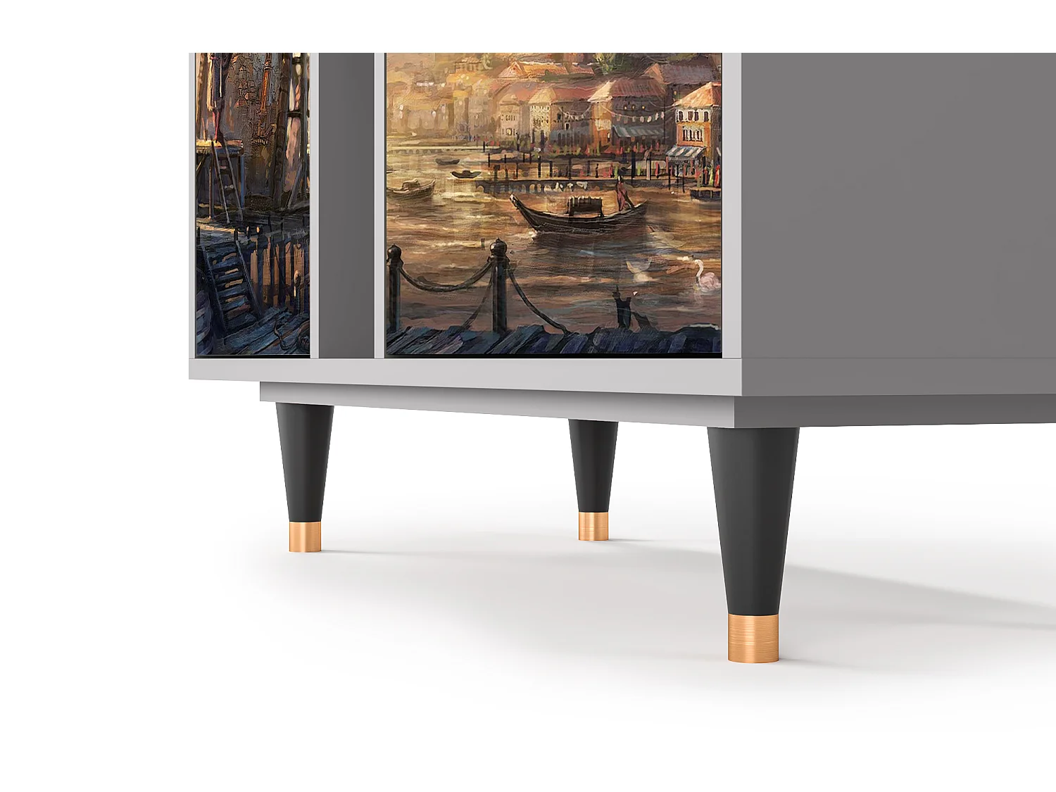 Kredens - 94х96х41 cm - BS5 - Venice, Szary