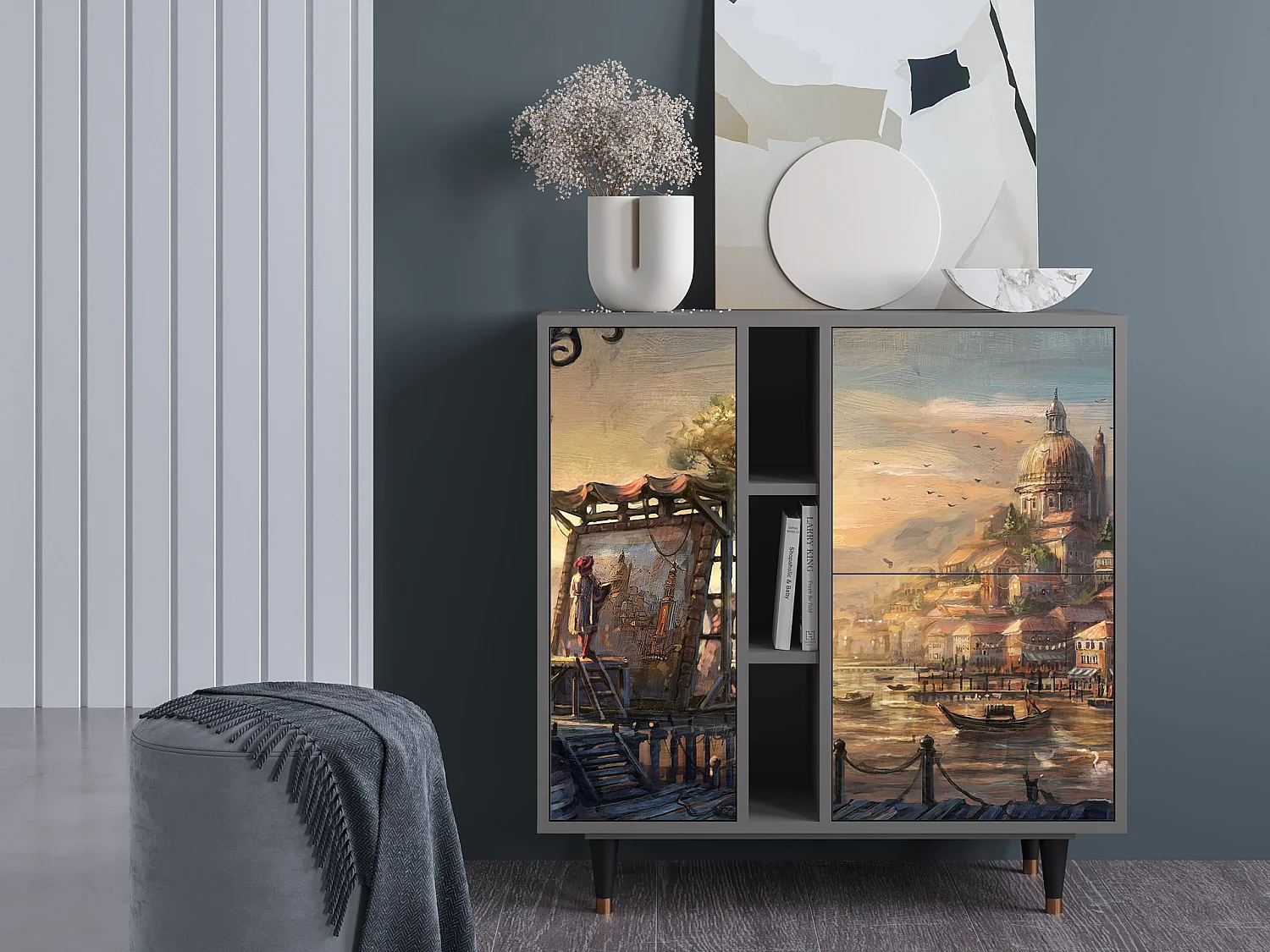 Credenza - 94х96х41 cm - BS5 - Venice, Grigio