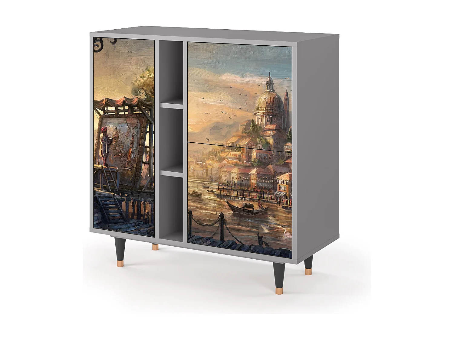 Credenza - 94х96х41 cm - BS5 - Venice, Grigio