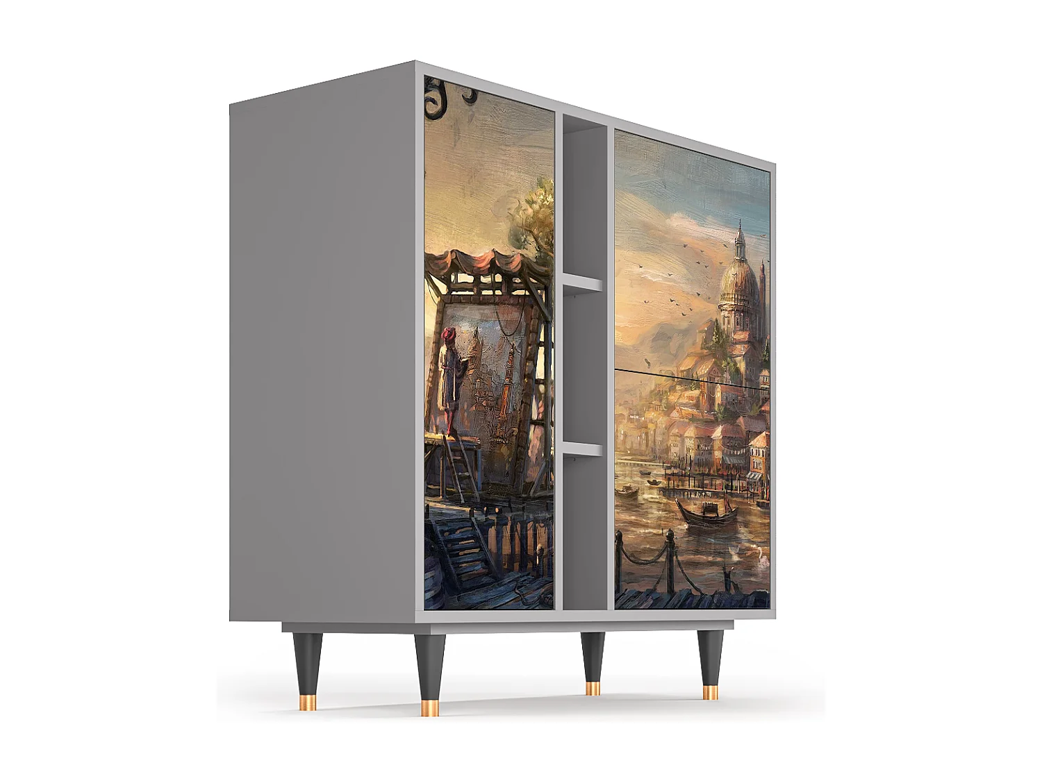 Credenza - 94х96х41 cm - BS5 - Venice, Grigio