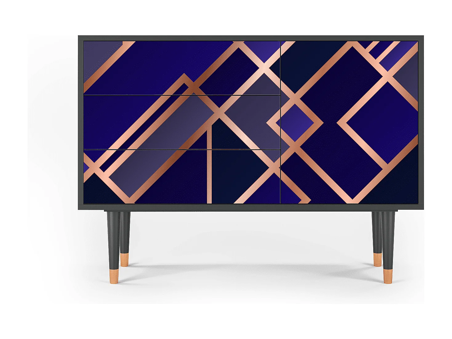 Aparador - 115х84х41 cm - S3 - Aquamarine Getsby, Antracita