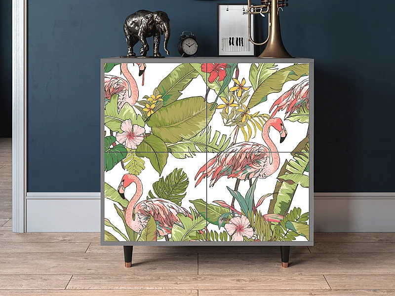 Aparador - 94x96x48 cm - BS3 - Sweet Flamingo, Cinza