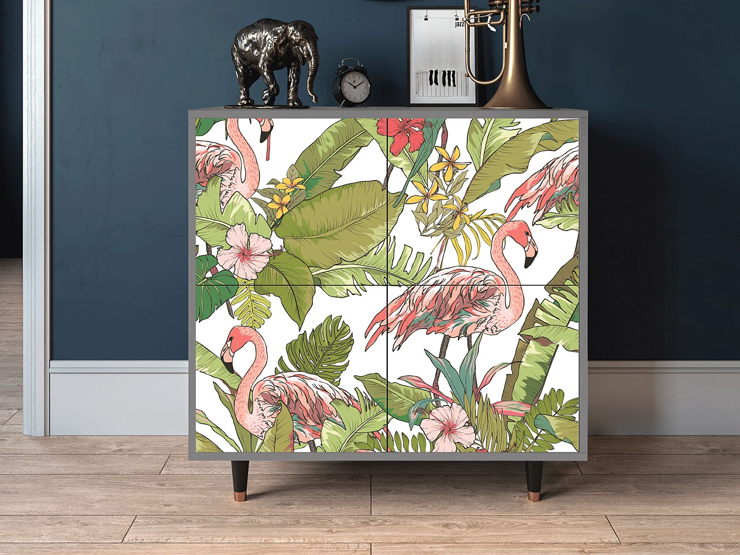 Buffet - 94x96x48 cm - BS3 - Sweet Flamingo, Gris