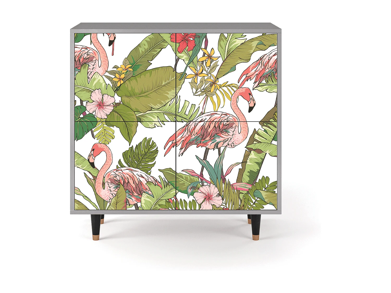 Sideboard - 94x96x48 cm - BS3 - Sweet Flamingo, Grau