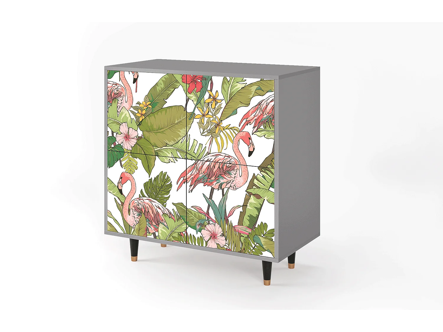 Sideboard - 94x96x48 cm - BS3 - Sweet Flamingo, Grau