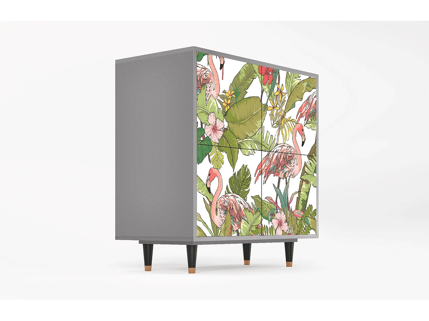 Sideboard - 94x96x48 cm - BS3 - Sweet Flamingo, Grau