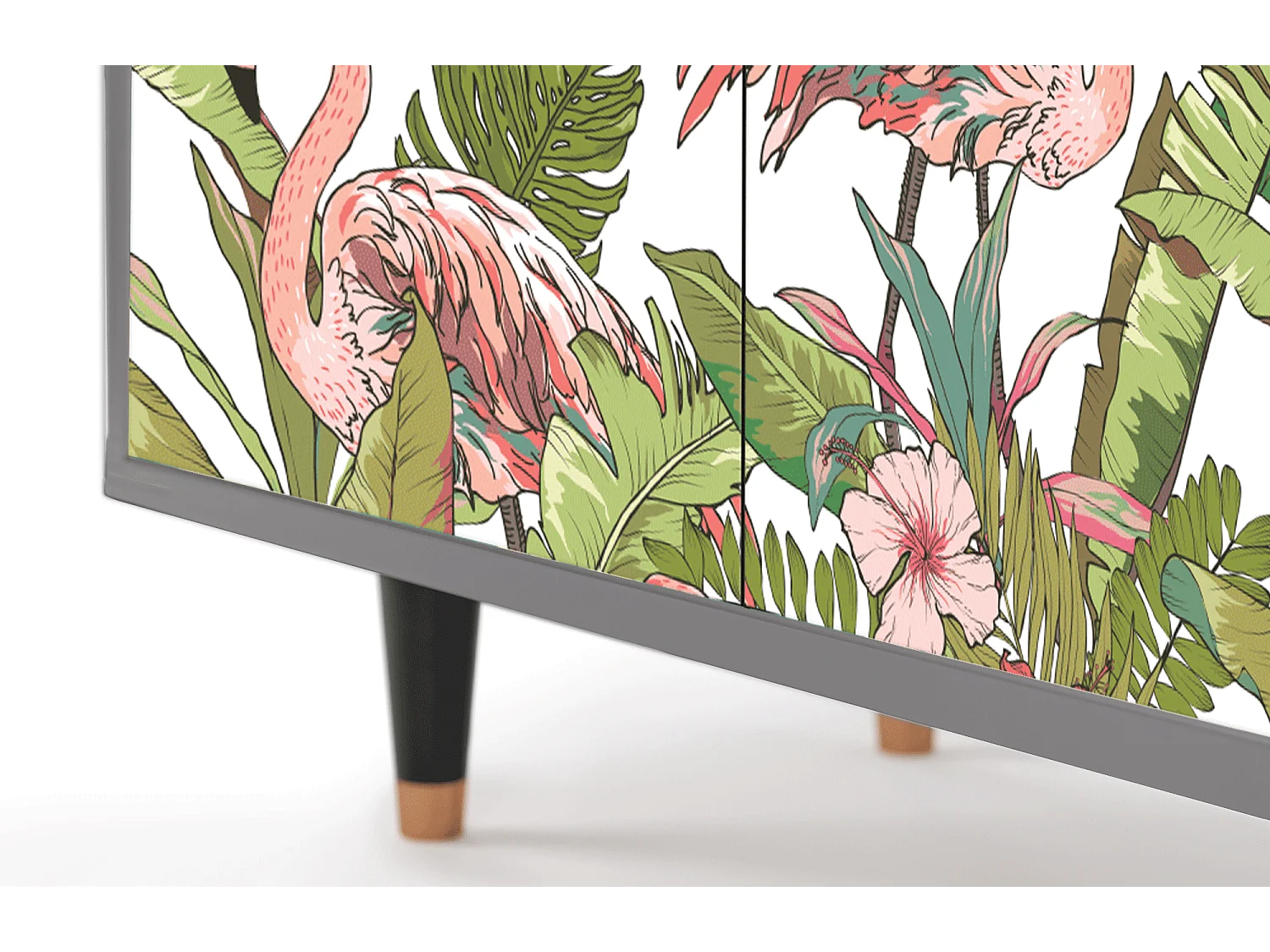 Sideboard - 94x96x48 cm - BS3 - Sweet Flamingo, Grau
