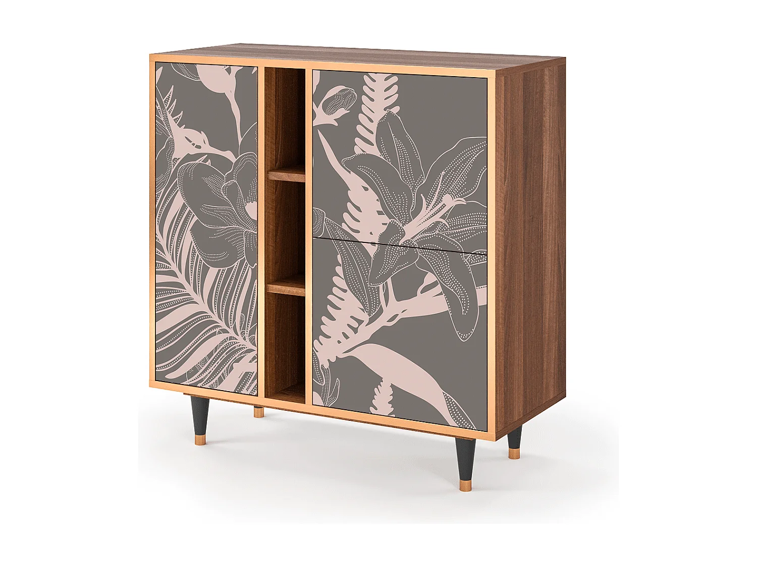 Buffet - 94х96х41 cm - BS5 - Issabelline Flower, Noyer