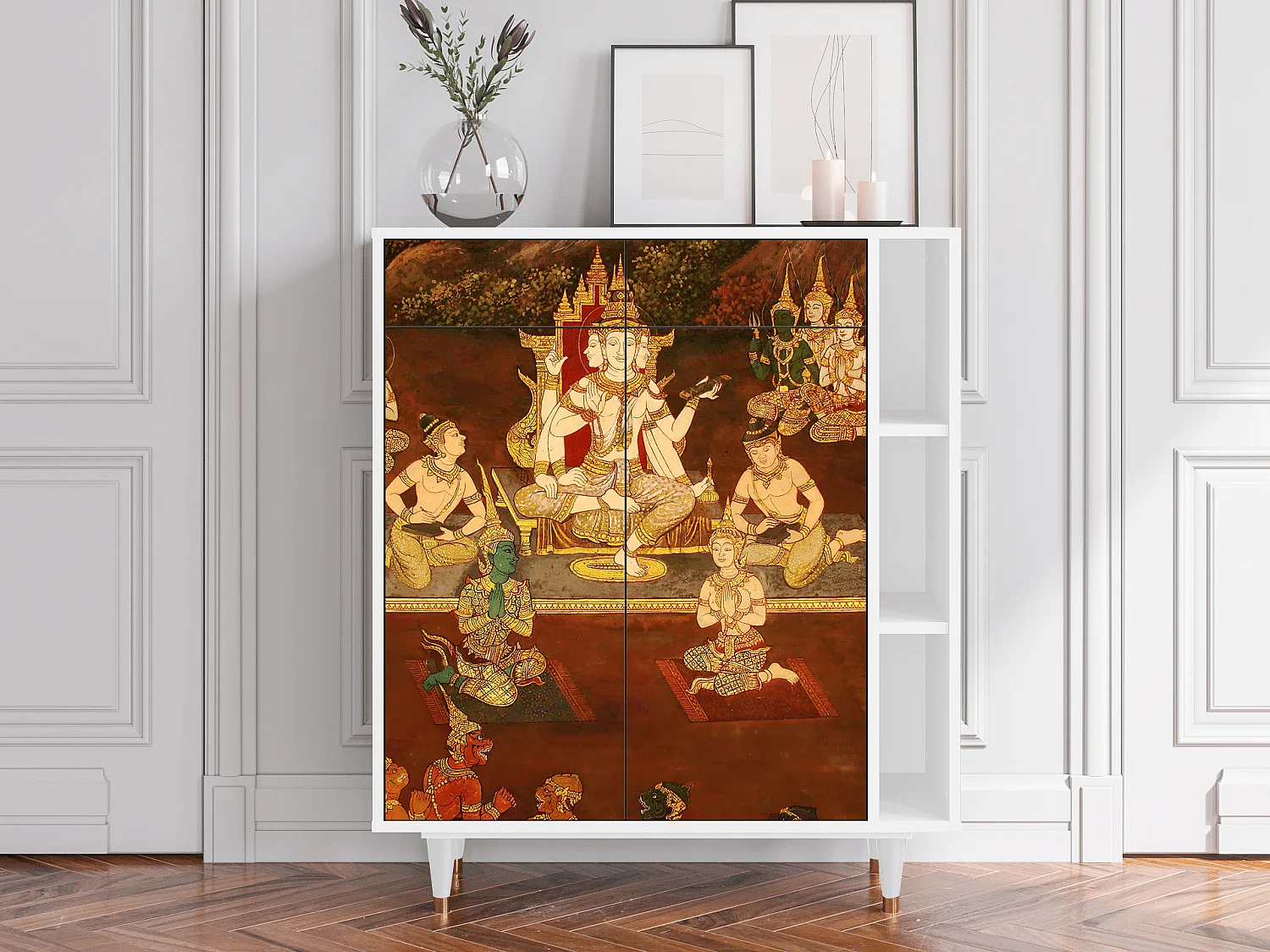 Kredens - 96х110х41 cm - BS6 - Malyavan, Biały