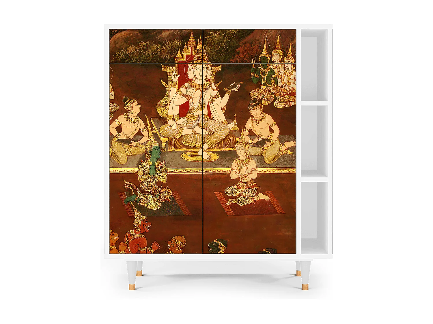 Kredens - 96х110х41 cm - BS6 - Malyavan, Biały