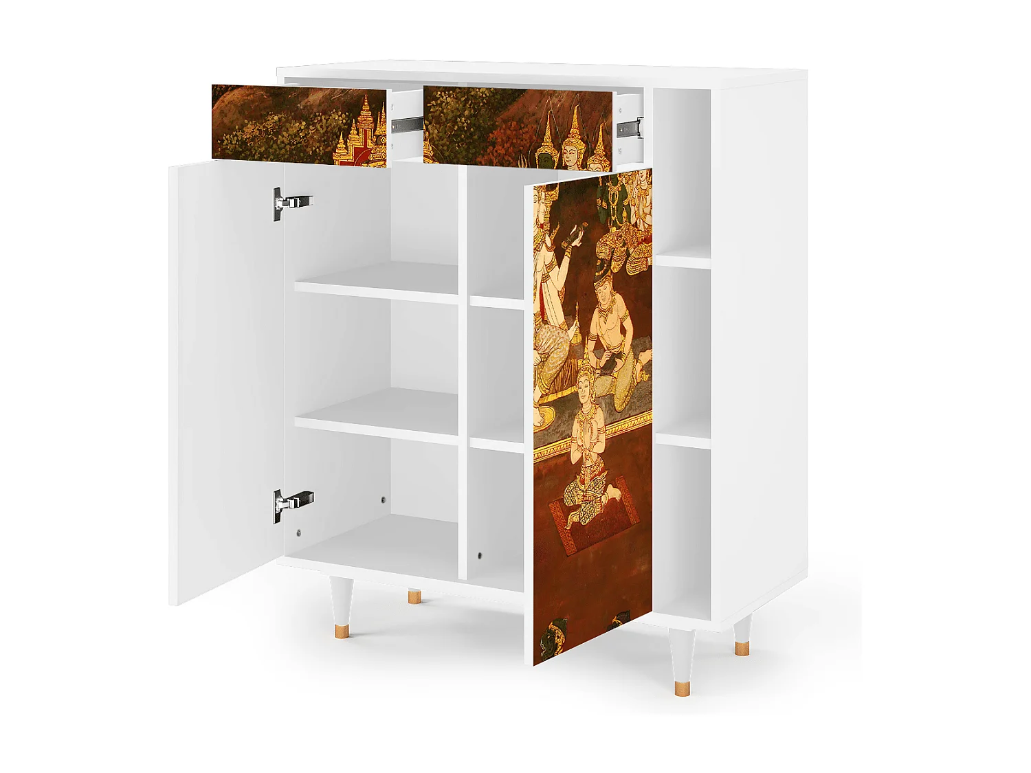 Kredens - 96х110х41 cm - BS6 - Malyavan, Biały