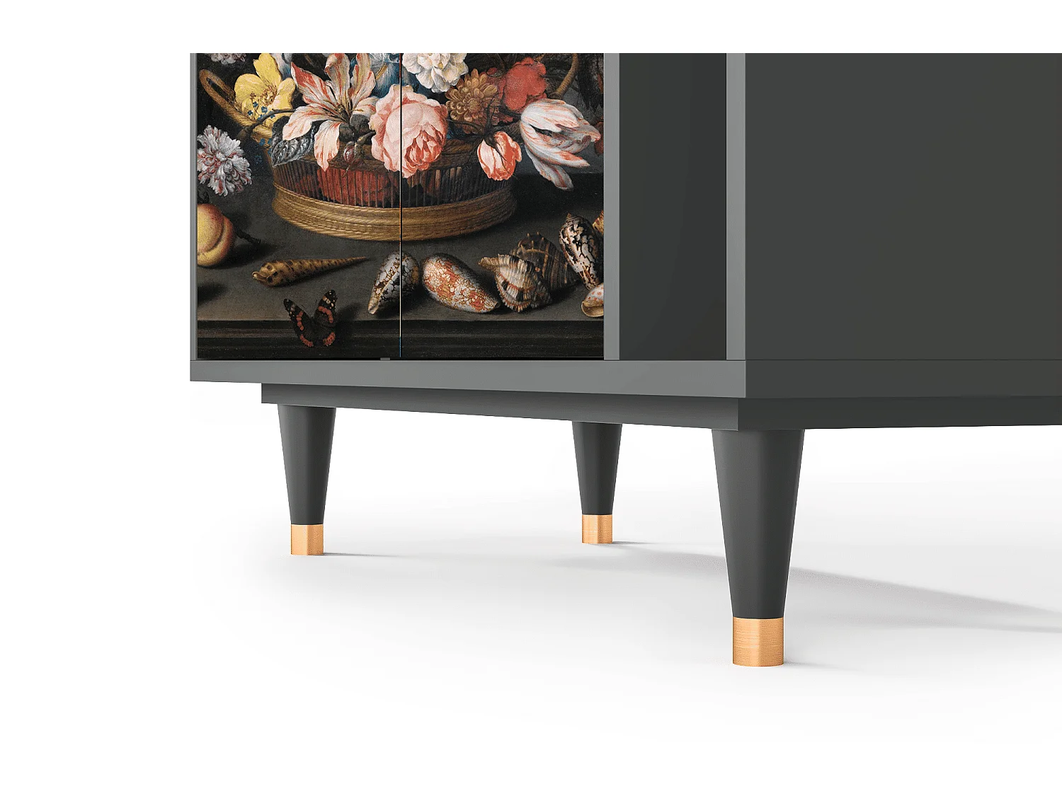 Credenza - 96х110х41 cm - BS6 - Still Life with Flowers, Antracite
