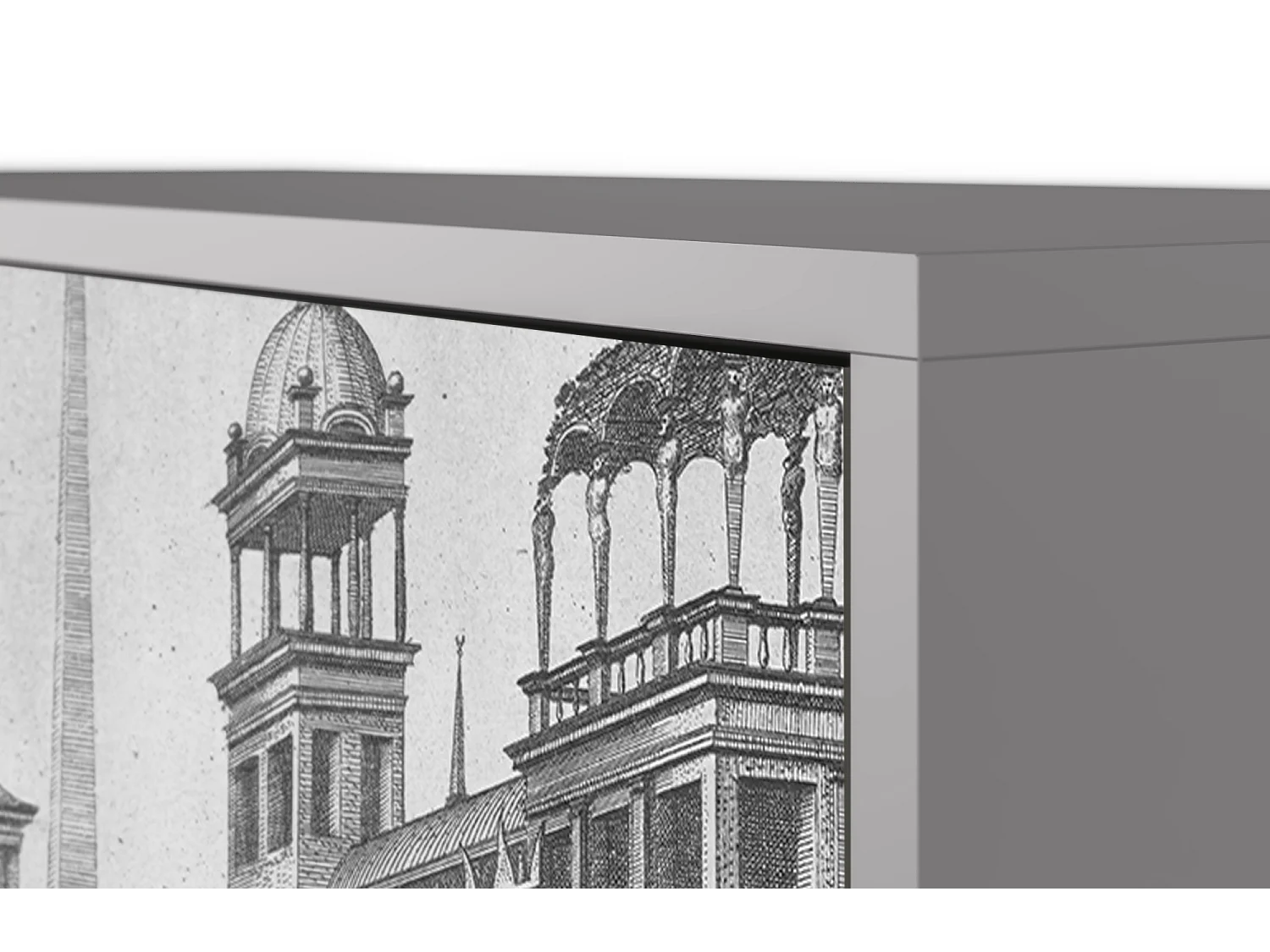 Credenza - 115х84х41 cm - S3 - View of the Piazza, Grigio