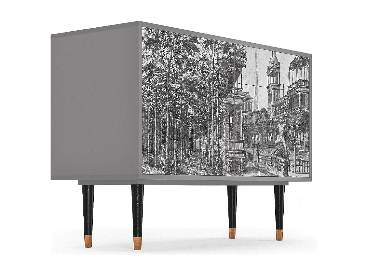 Buffet - 115x85x48 cm - BS4 - View of the Piazza, Gris